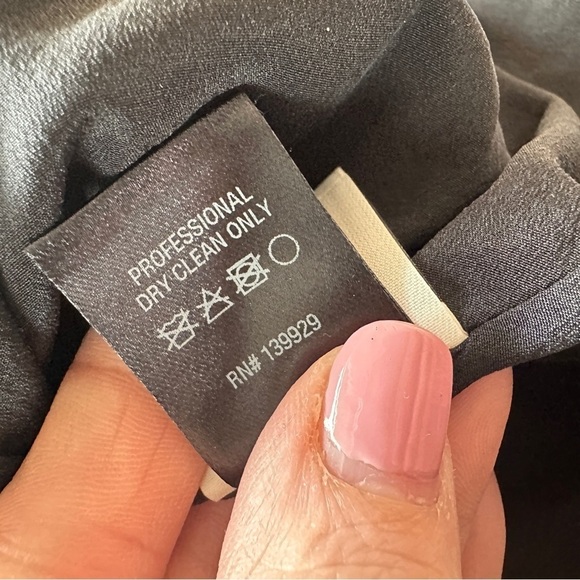 Adam Lippes Black Floral Printed Silk Georgette Skater Dress Size 4 - Picture 8 of 9